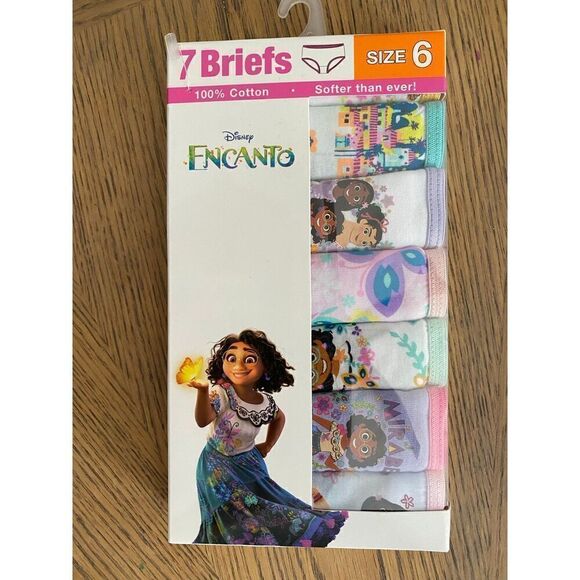 Disney Encanto Size 6 Girls 7 Briefs - Picture 2 of 4
